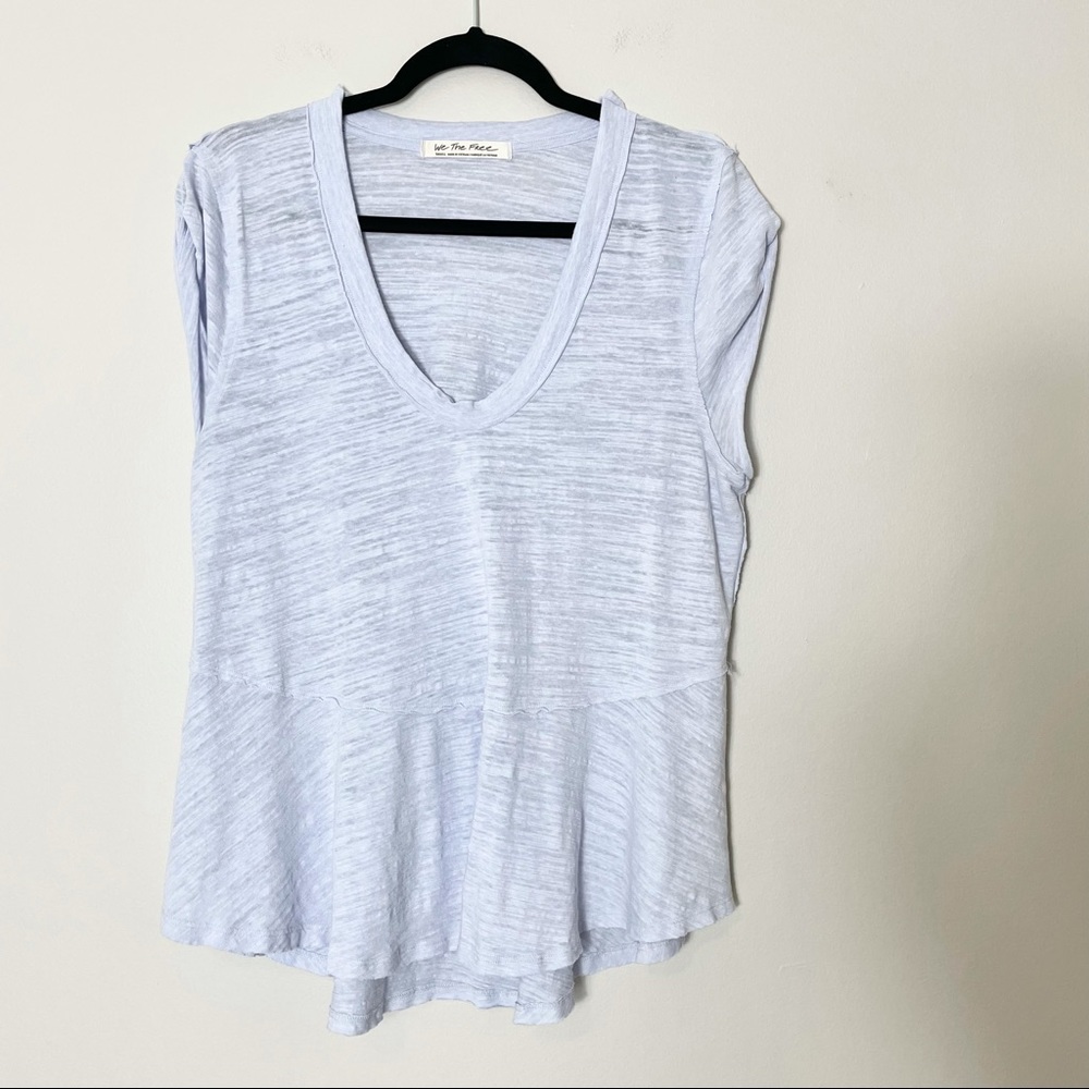 Free People Blue Top